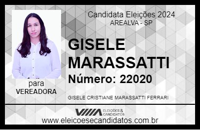 Candidato GISELE MARASSATTI 2024 - AREALVA - Eleições