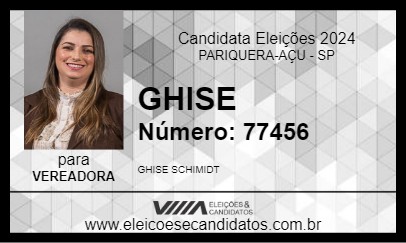 Candidato GHISE 2024 - PARIQUERA-AÇU - Eleições