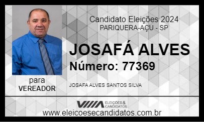 Candidato JOSAFÁ ALVES 2024 - PARIQUERA-AÇU - Eleições