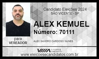 Candidato ALEX KEMUEL 2024 - SÃO VICENTE - Eleições