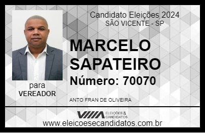 Candidato MARCELO SAPATEIRO 2024 - SÃO VICENTE - Eleições