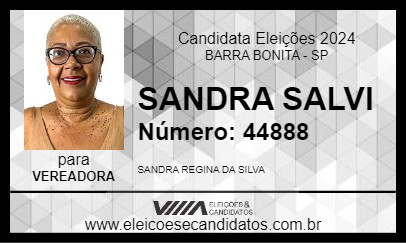 Candidato SANDRA SALVI 2024 - BARRA BONITA - Eleições