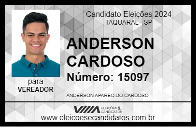 Candidato ANDERSON CARDOSO 2024 - TAQUARAL - Eleições