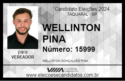 Candidato WELLINTON PINA 2024 - TAQUARAL - Eleições