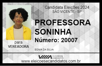 Candidato PROFESSORA SONINHA 2024 - SÃO VICENTE - Eleições