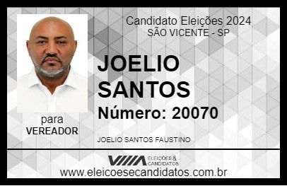 Candidato JOELIO SANTOS 2024 - SÃO VICENTE - Eleições