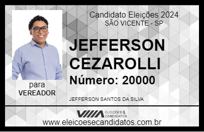 Candidato JEFFERSON CEZAROLLI 2024 - SÃO VICENTE - Eleições