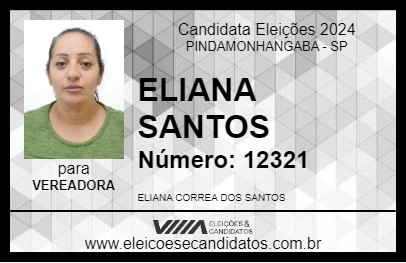 Candidato ELIANA SANTOS 2024 - PINDAMONHANGABA - Eleições