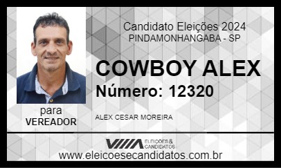 Candidato COWBOY ALEX 2024 - PINDAMONHANGABA - Eleições