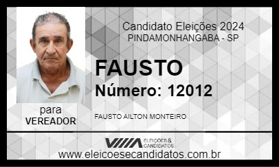 Candidato FAUSTO 2024 - PINDAMONHANGABA - Eleições