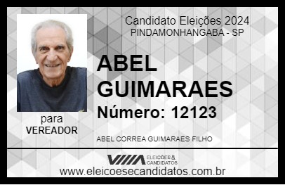 Candidato ABEL GUIMARAES 2024 - PINDAMONHANGABA - Eleições