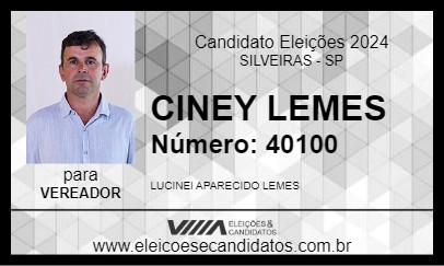 Candidato CINEY LEMES 2024 - SILVEIRAS - Eleições