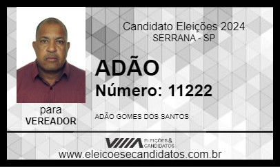 Candidato ADÃO 2024 - SERRANA - Eleições