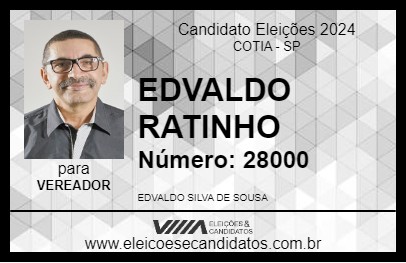 Candidato EDVALDO RATINHO 2024 - COTIA - Eleições