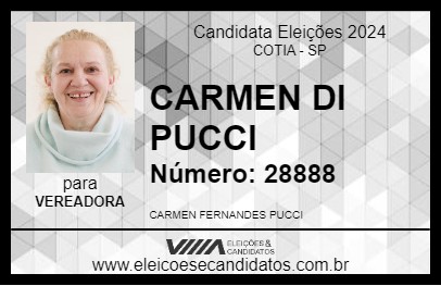 Candidato CARMEN DI PUCCI 2024 - COTIA - Eleições