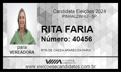 Candidato RITA FARIA 2024 - PINHALZINHO - Eleições