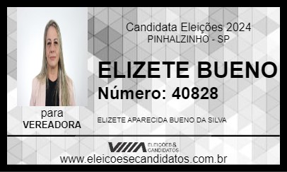 Candidato ELIZETE BUENO 2024 - PINHALZINHO - Eleições