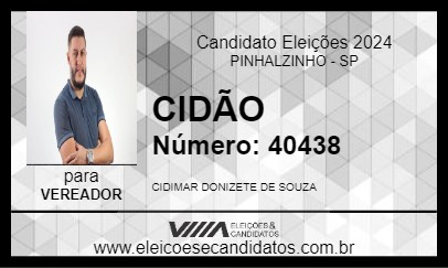 Candidato CIDÃO 2024 - PINHALZINHO - Eleições