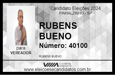 Candidato RUBENS BUENO 2024 - PINHALZINHO - Eleições