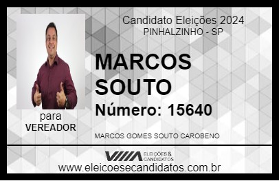 Candidato MARCOS SOUTO 2024 - PINHALZINHO - Eleições