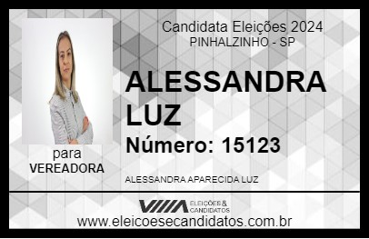 Candidato ALESSANDRA LUZ 2024 - PINHALZINHO - Eleições