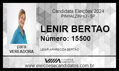 Candidato LENIR BERTAO 2024 - PINHALZINHO - Eleições