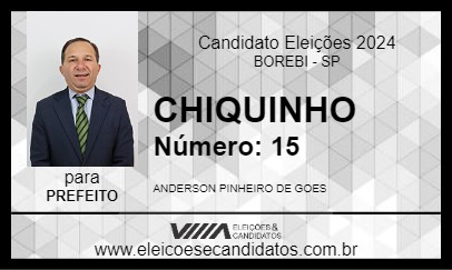 Candidato CHIQUINHO 2024 - BOREBI - Eleições