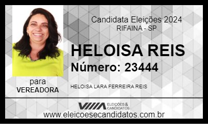 Candidato HELOISA REIS 2024 - RIFAINA - Eleições