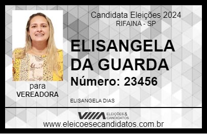 Candidato ELISANGELA DIAS 2024 - RIFAINA - Eleições