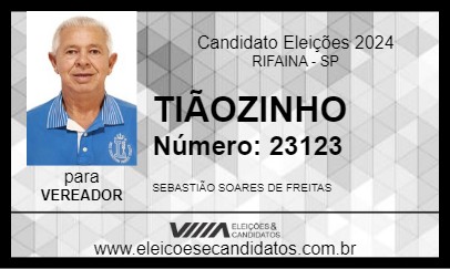 Candidato TIÃOZINHO 2024 - RIFAINA - Eleições