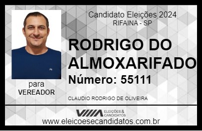 Candidato RODRIGO OLIVEIRA 2024 - RIFAINA - Eleições