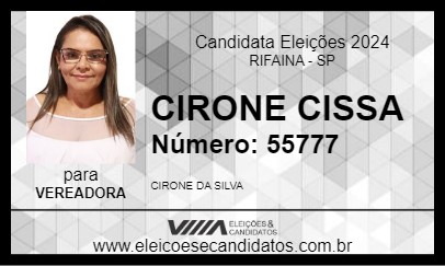 Candidato CIRONE CISSA 2024 - RIFAINA - Eleições