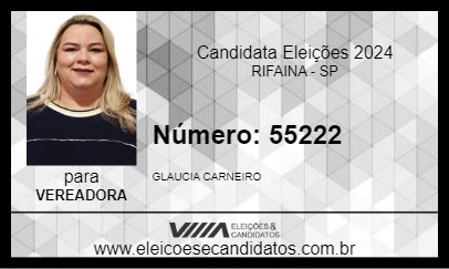 Candidato GLÁUCIA DO MIRIM 2024 - RIFAINA - Eleições