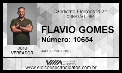 Candidato FLAVIO GOMES 2024 - CUBATÃO - Eleições