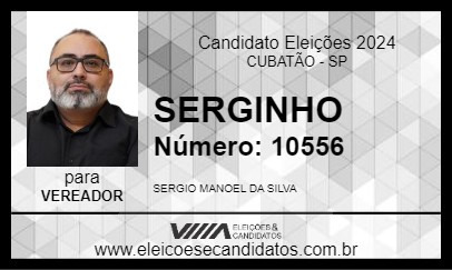 Candidato SERGINHO 2024 - CUBATÃO - Eleições