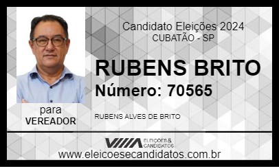 Candidato RUBENS BRITO 2024 - CUBATÃO - Eleições