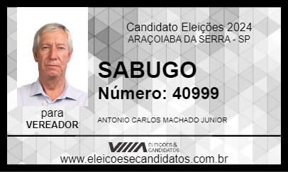 Candidato SABUGO 2024 - ARAÇOIABA DA SERRA - Eleições