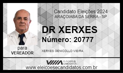 Candidato DR XERXES 2024 - ARAÇOIABA DA SERRA - Eleições