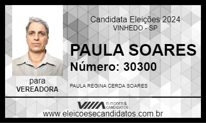 Candidato PAULA SOARES 2024 - VINHEDO - Eleições