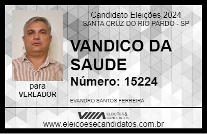 Candidato VANDICO 2024 - SANTA CRUZ DO RIO PARDO - Eleições