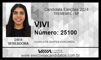 Candidato VIVI 2024 - TREMEMBÉ - Eleições