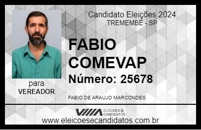 Candidato FABIO COMEVAP 2024 - TREMEMBÉ - Eleições