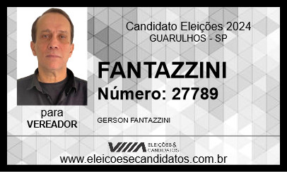 Candidato FANTAZZINI 2024 - GUARULHOS - Eleições