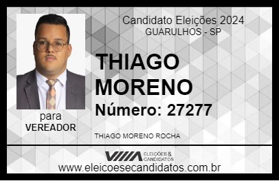 Candidato THIAGO MORENO 2024 - GUARULHOS - Eleições