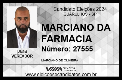 Candidato MARCIANO DA FARMACIA 2024 - GUARULHOS - Eleições