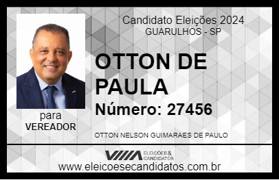 Candidato OTTON DE PAULA 2024 - GUARULHOS - Eleições