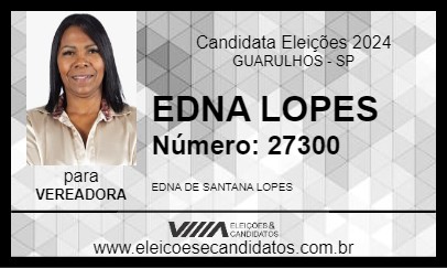 Candidato EDNA LOPES 2024 - GUARULHOS - Eleições