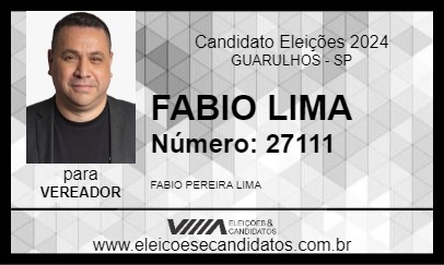 Candidato FABIO LIMA 2024 - GUARULHOS - Eleições