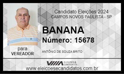 Candidato BANANA 2024 - CAMPOS NOVOS PAULISTA - Eleições