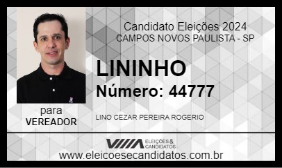 Candidato LININHO 2024 - CAMPOS NOVOS PAULISTA - Eleições